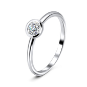 Sparkling Crystal CZ Silver Ring NSR-2826